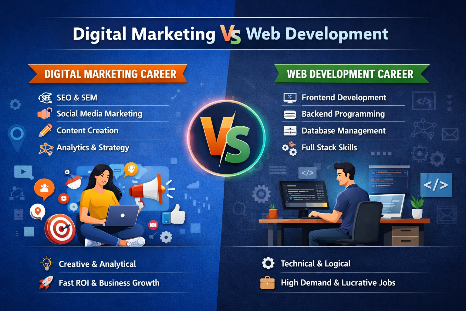Digital Marketing VS Web Development Career