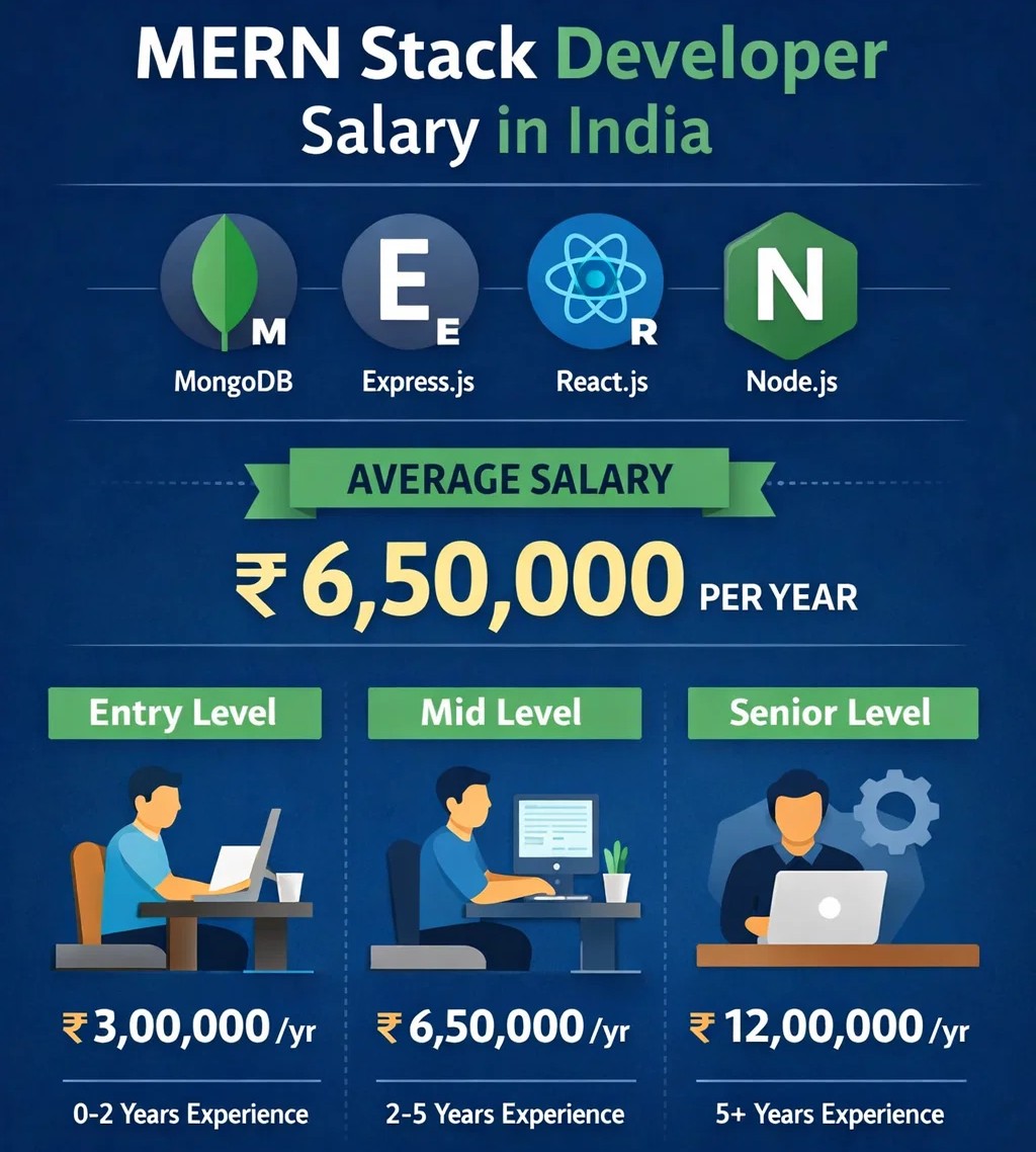 mern stack developer salary in india, mern stack fresher salary, mern stack pay scale