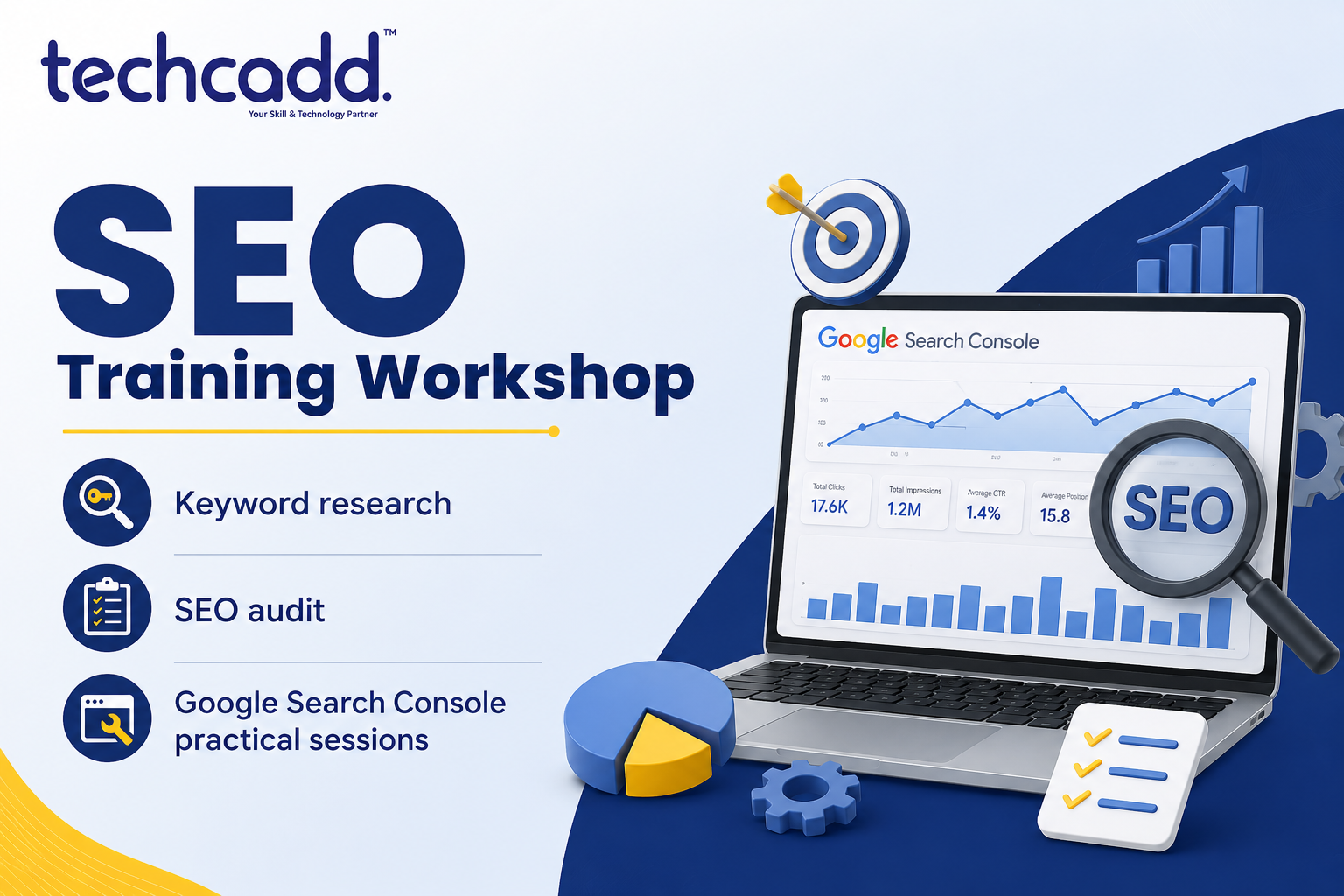 Keyword research, SEO audit, Google Search Console practical sessions