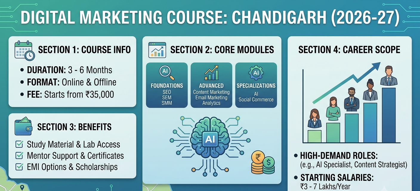 Digital Marketing Course in Chandigarh — Fees, Duration & Career Scope 2026–27