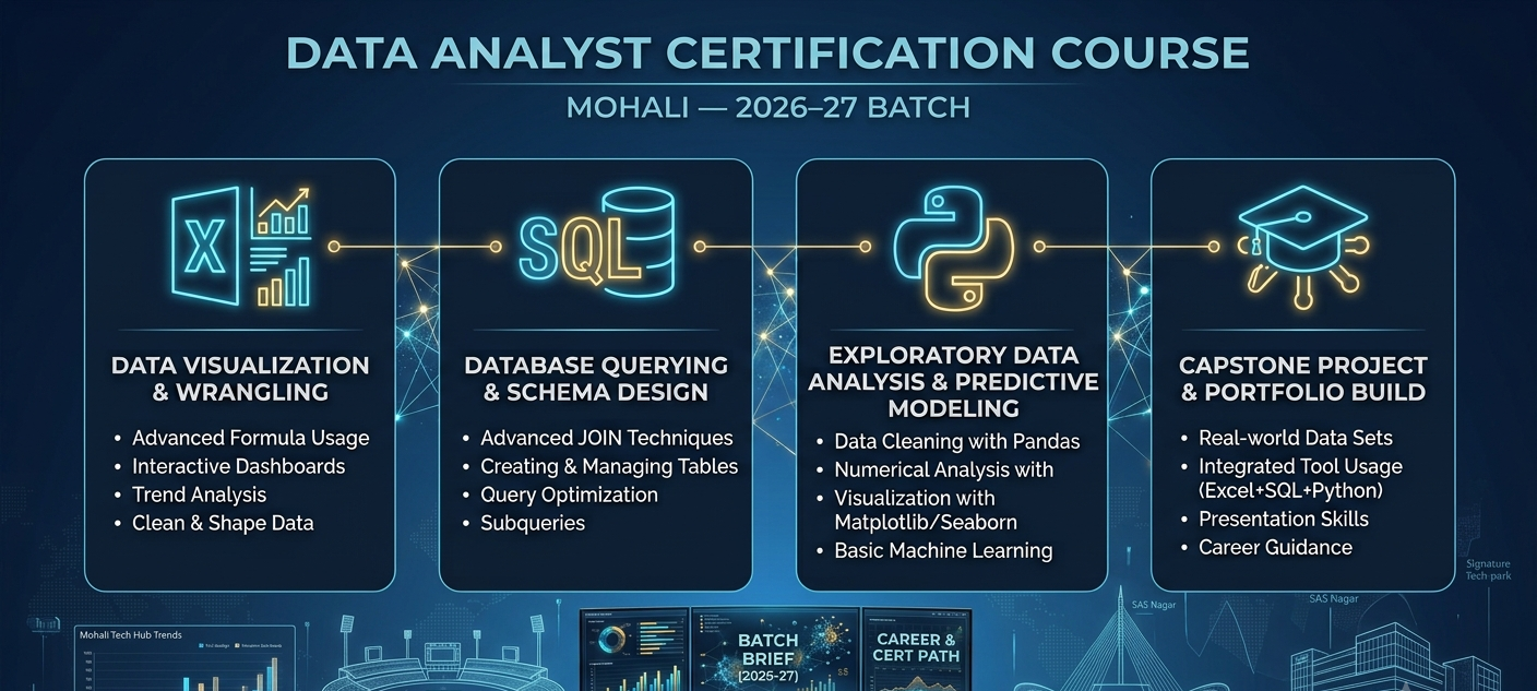 Data Analyst Certification Course in Mohali — 2026–27 Batch